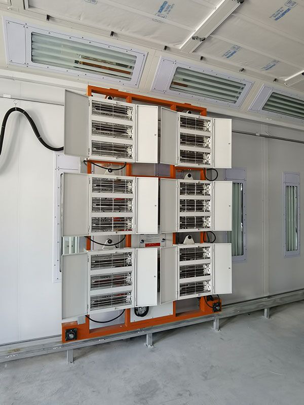 INFRARED LAMP HEATING spray booth