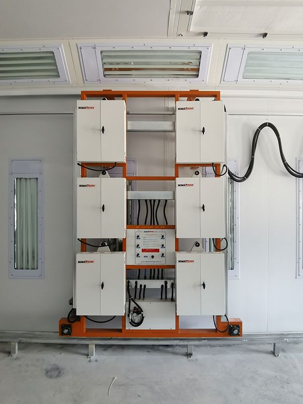 INFRARED LAMP HEATING spray booth